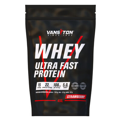 Протеїн Vansiton Ultra Fast Protein, полуниця, 450 г