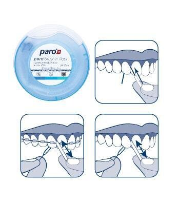Зубна нитка Paro Swiss paro brush'n floss суперфлос, 20 х 15 см