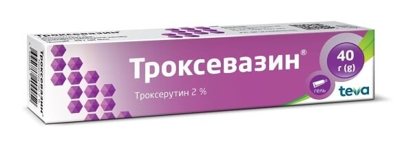 Троксевазин гель 2 % по 40 г у тубах