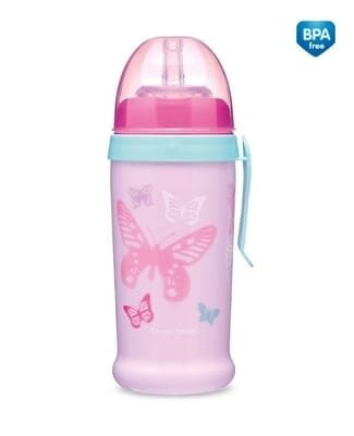 Поїльник-непроливайка Canpol babies Butterfly, рожевий, 56/515_pin, 350 мл