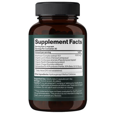 Комплекс 4 грибів Mind Shi 4 Mushroom Complex 1000 мг капсули №60