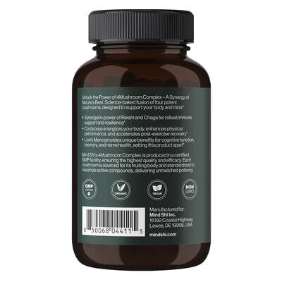 Комплекс 4 грибів Mind Shi 4 Mushroom Complex 1000 мг капсули №60