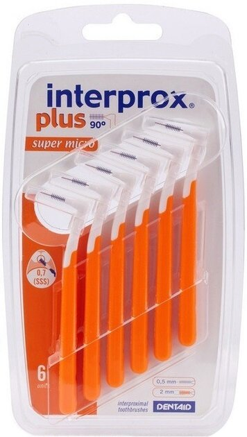Міжзубні щітки Dentaid Interprox Plus 2G Super Micro, 0,7 мм (SSS), 6 шт
