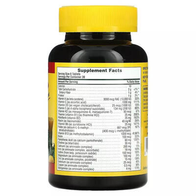 Вітамінно-мінеральний комплекс Nature's Plus Source of Life Multi-Vitamin and Mineral Supplement міні-таблетки №180