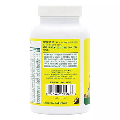 Вітамінно-мінеральний комплекс Nature's Plus Source of Life Multi-Vitamin and Mineral Supplement міні-таблетки №180