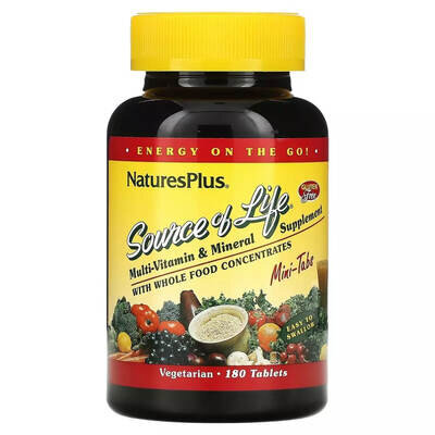 Вітамінно-мінеральний комплекс Nature's Plus Source of Life Multi-Vitamin and Mineral Supplement міні-таблетки №180