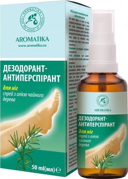 Дезодорант для ніг Ароматика з маслом чайного дерева, 50 мл