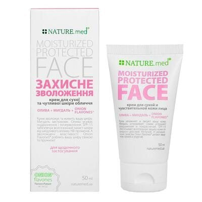 Крем для обличчя NATURE.med Захисне зволоження SPF15 для сухої та чутливої шкіри, 50 мл