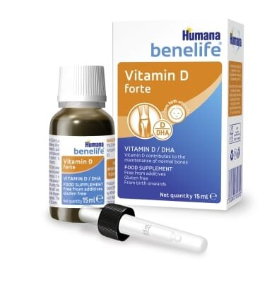 Хумана Бенелайф Humana benelife D3 400 МО+ DHA для дітей краплі по 15 мл у флак.