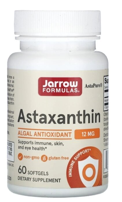 Астаксантин Jarrow Formulas Astaxanthin 12 мг, 60 капсул