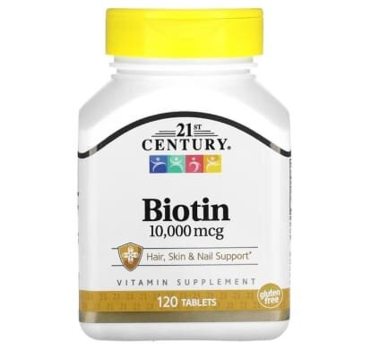 Біотин 21st Century Biotin 10000 мкг, 120 таблеток