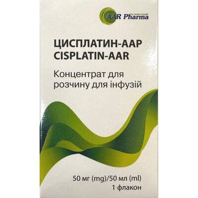 Цисплатин-ААР концентрат для р-ну д/інф. 1 мг/мл по 50 мл (50 мг) №1 у флак.
