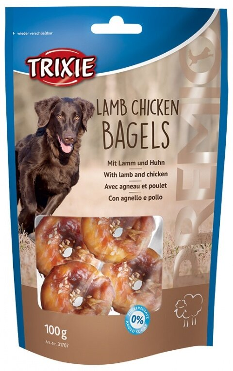 Ласощі для собак Trixie PREMIO Lamb Chicken Bagles кільця ягня / курка, 100 г