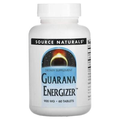 Гуарана Source Naturals Guarana Energizer 900 мг, 60 таблеток