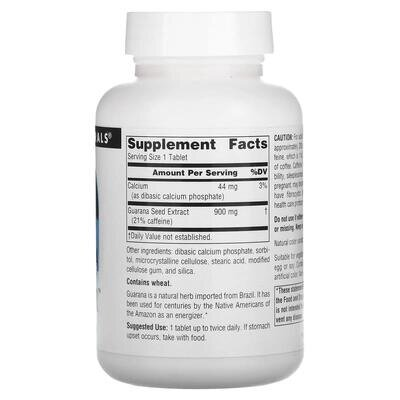 Гуарана Source Naturals Guarana Energizer 900 мг, 60 таблеток