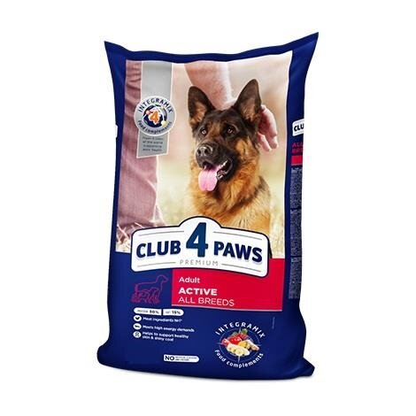 Корм сухий Club 4 Paws Premium Актив для активних собак усіх порід з куркою, 20 кг