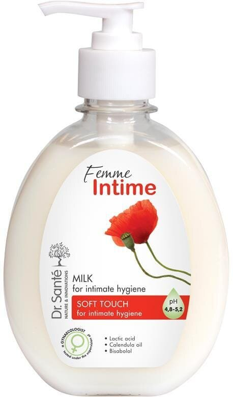 Молочко для інтимної гігієни Dr.Sante Femme Intime М'який дотик для чутливої шкіри, 230 мл