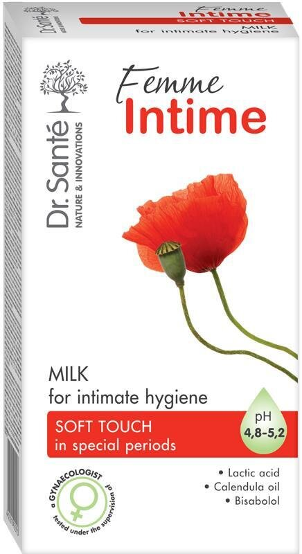 Молочко для інтимної гігієни Dr.Sante Femme Intime М'який дотик для чутливої шкіри, 230 мл