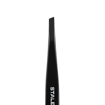 Пінцет для брів Staleks Expert 11 вузькі скошені кромки, тип 4 Black