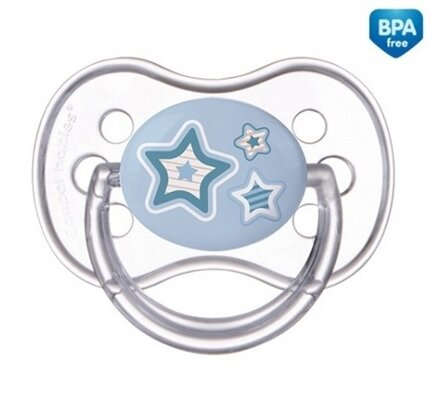 Пустушка силіконова Canpol Babies Newborn baby симетрична 22/582_blu, 18+ місяців, 1 шт