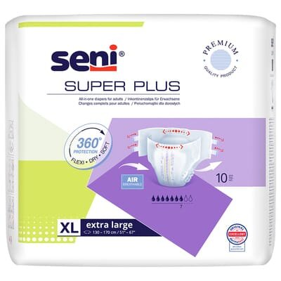 Підгузки для дорослих Seni Super Plus extra large, розмір XL, 10 штук