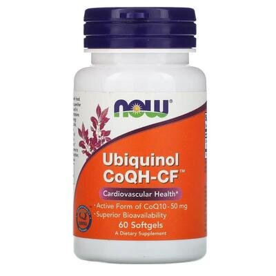 Убіхінол NOW Ubiquinol CoQH-CF м'які капсули №60