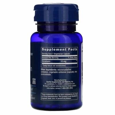 Мелатонін Life Extension Melatonin 10 мг, 60 капсул