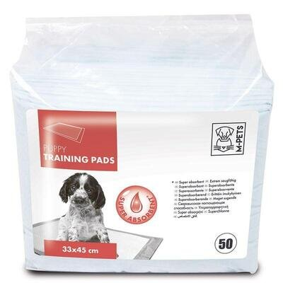 Пелюшки M-Pets All Day Training Pads суперпоглинаючі для привчання цуценят до туалету, розмір 45х33 см, 50 штук