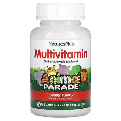 Мультивітаміни Nature's Plus Source of Life Animal Parade, вишня, 90 таблеток