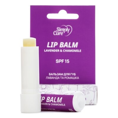 Бальзам для губ Simply Care лаванда та ромашка, 5 г