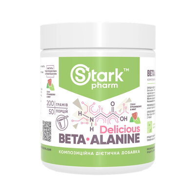 Бета-аланін Stark Pharm Beta-Alanine смак полуниця м'ята, 200 г