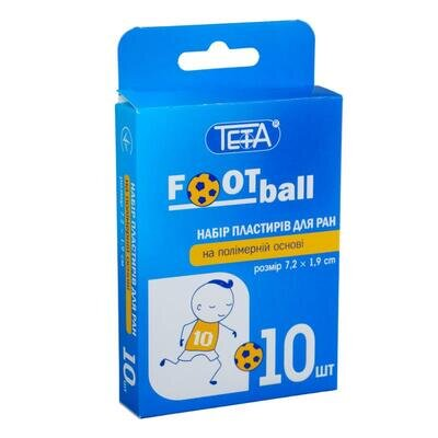 Набір пластирів Teta Football, на полімерній основі, 7,2 х 1,9 см, 10 штук