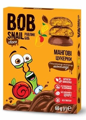 Цукерки Bob Snail Choсo Манго в бельгійському молочному шоколаді, 60 г