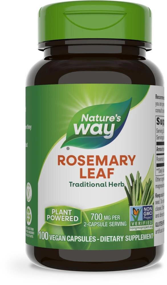 Розмарин Nature's Way Rosemary Leaf, 100 веганських капсул