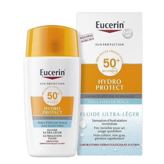 Флюїд сонцезахисний для обличчя Eucerin Sun SPF50+ Hydro Protect ультралегкий (66961), 50 мл