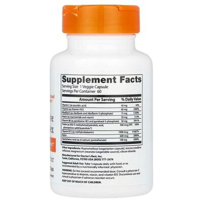 Комплекс вітамінів B Doctor's Best Fully Active B Complex with Quatrefolic, 60 вегетаріанських капсул