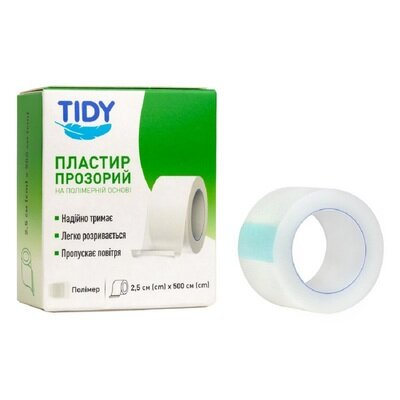 Пластир медичний Tidy на полімерній основі 2,5 см х 500 см, 1 штука