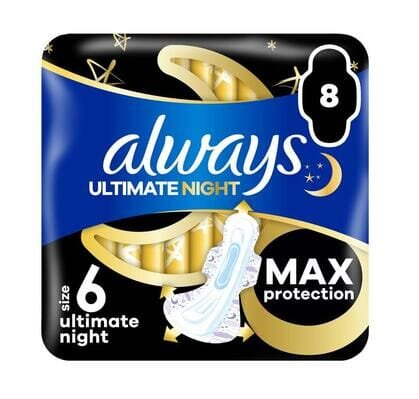 Прокладки гігієнічні Always Ultimate Night, 9 крапель, 6 розмір, 8 шт