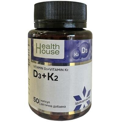 Вітамін Д3 + К2 Health House капсули №50