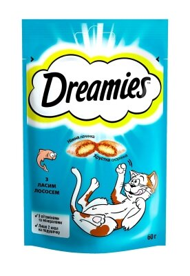 Ласощі для кішок Dreamies з лососем, 60 г