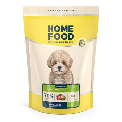 Корм сухий для цуценят малих порід Home Food Ягня з рисом, 700 г