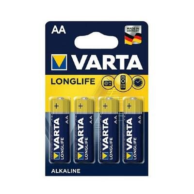 Батарейка Varta Longlife AA лужна, 4 штуки