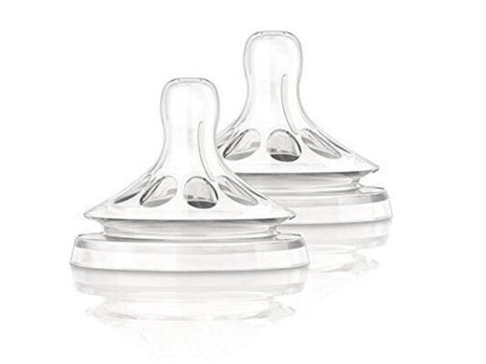 Соска силіконова Philips Avent Natural SCF652/27, 2 отвори, від 1 місяця, 2 шт
