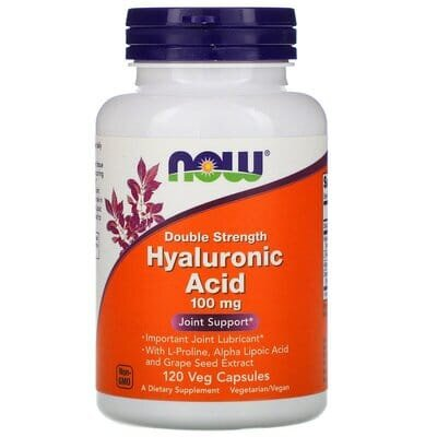 Гіалуронова кислота NOW Hyaluronic Acid 100 мг вег. капсули №120