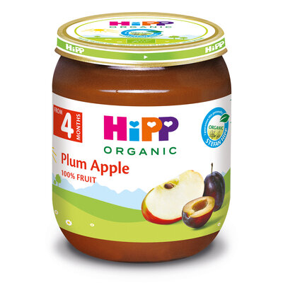 Пюре фруктове HiPP Organic Сливи з яблуками, 125 г