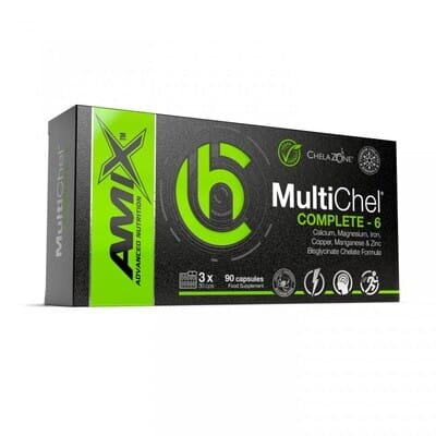 Добавка Amix Nutrition ChelaZone MultiChel Complete 6 Bisglycinate Chelate, 90 веганських капсул
