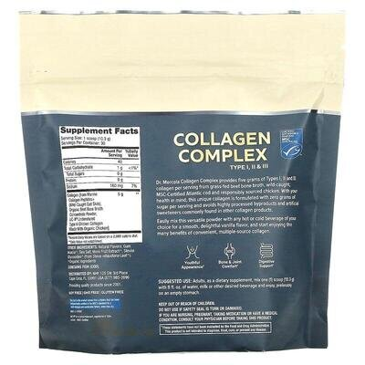 Комплекс колагену, 1, 2 та 3 типу Dr. Mercola Collagen Complex Type I, II, III ваніль, 309 г