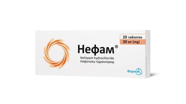 Нефам таблетки, в/плів. обол. по 30 мг №20 (10х2)