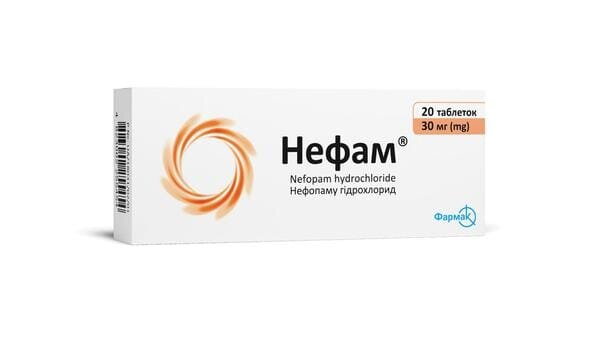 Нефам таблетки, в/плів. обол. по 30 мг №20 (10х2)