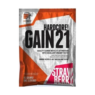 Гейнер Extrifit Hardcore Gain21 зі смаком полуниці, 45 г
